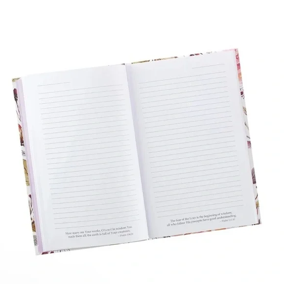 Christian Journal Floral Artwork Bible Verse Hardcover Notebook - Picture 5 of 5
